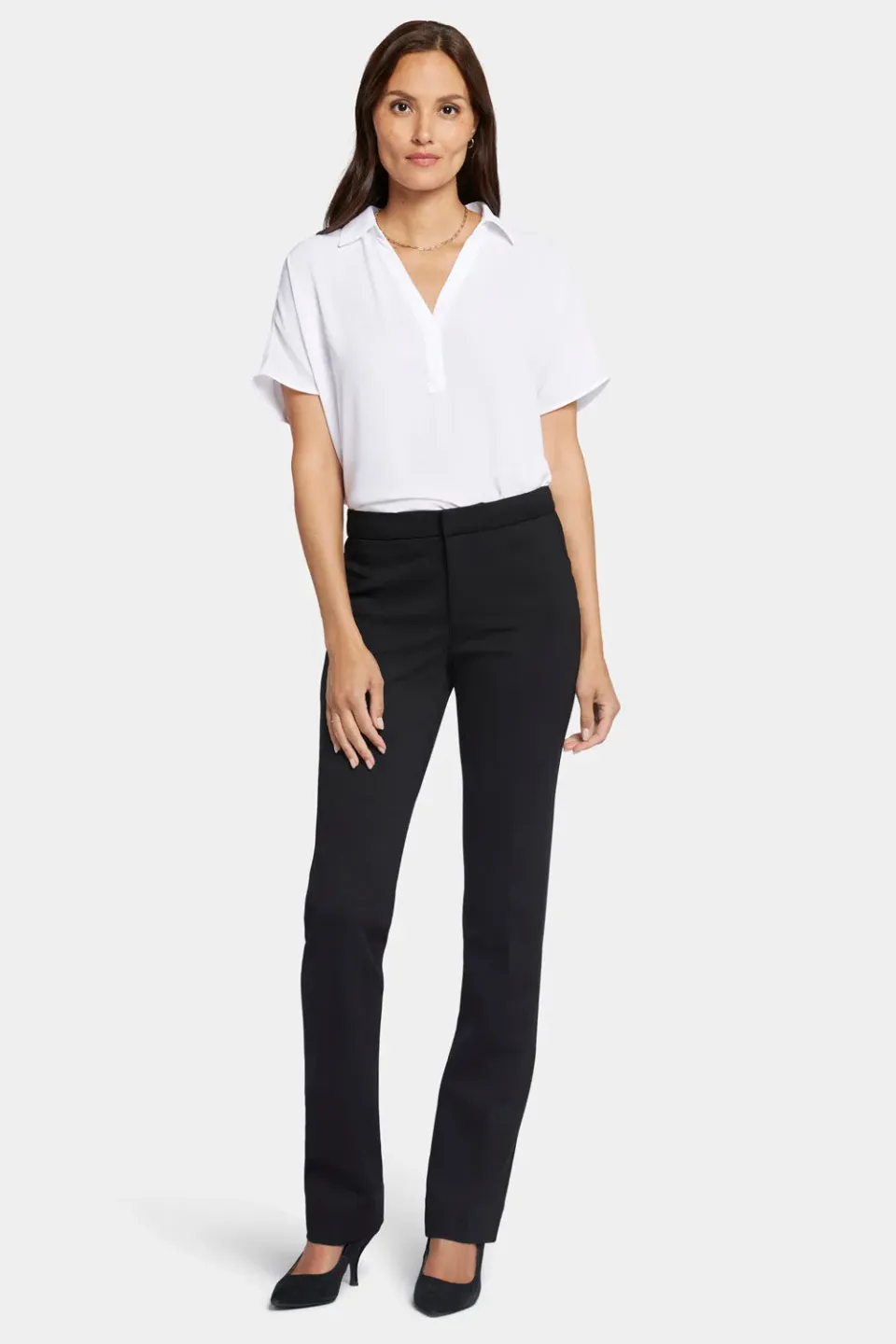 NYDJ Slim Trouser Hose Schwarz Ponte schlank