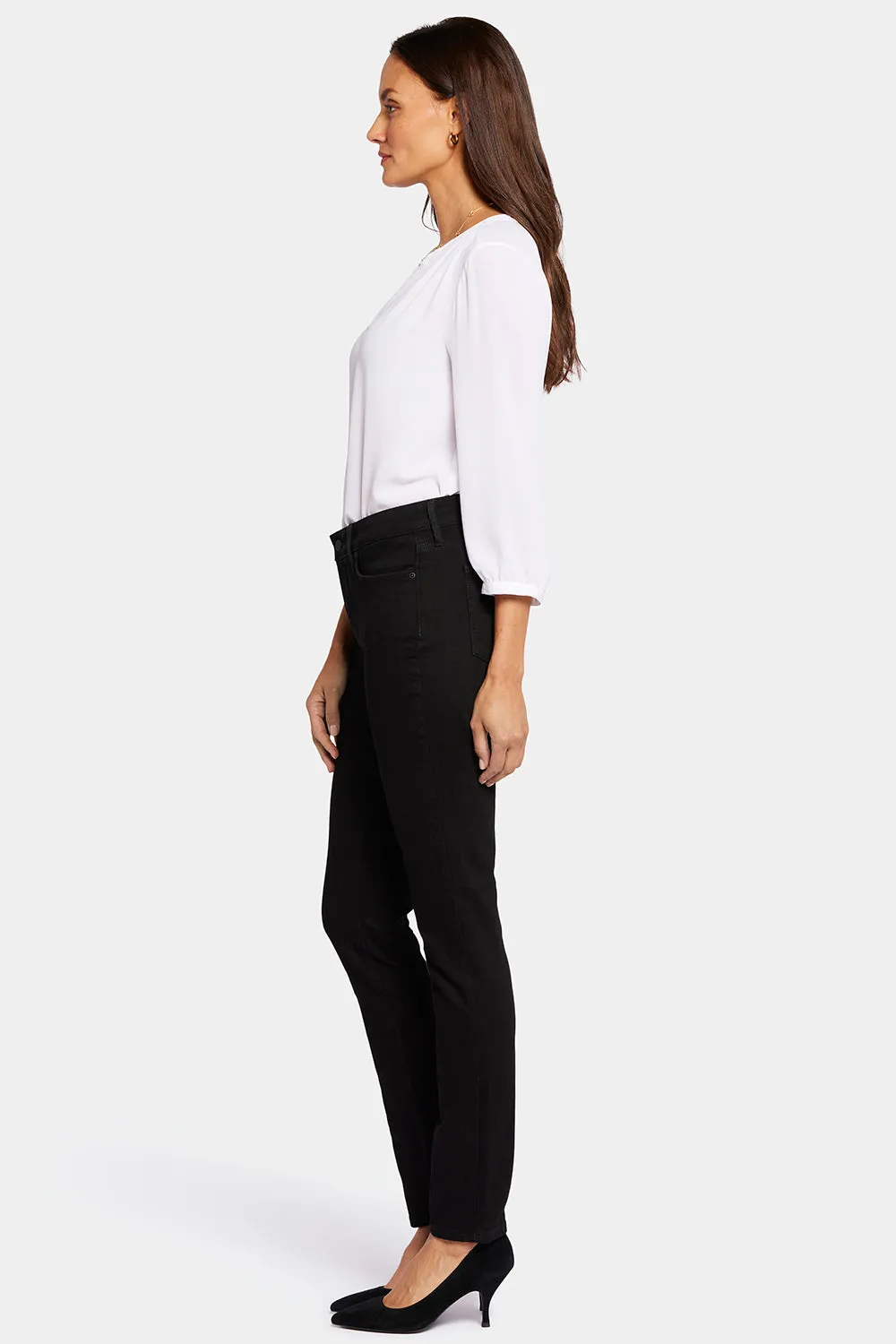 NYDJ Alina Skinny Jeans Black Damen Skinny Schwarz Figurformend