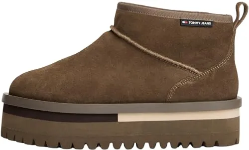 Tommy Jeans Low Boot Flatform Stiefel Khaki Gr 40