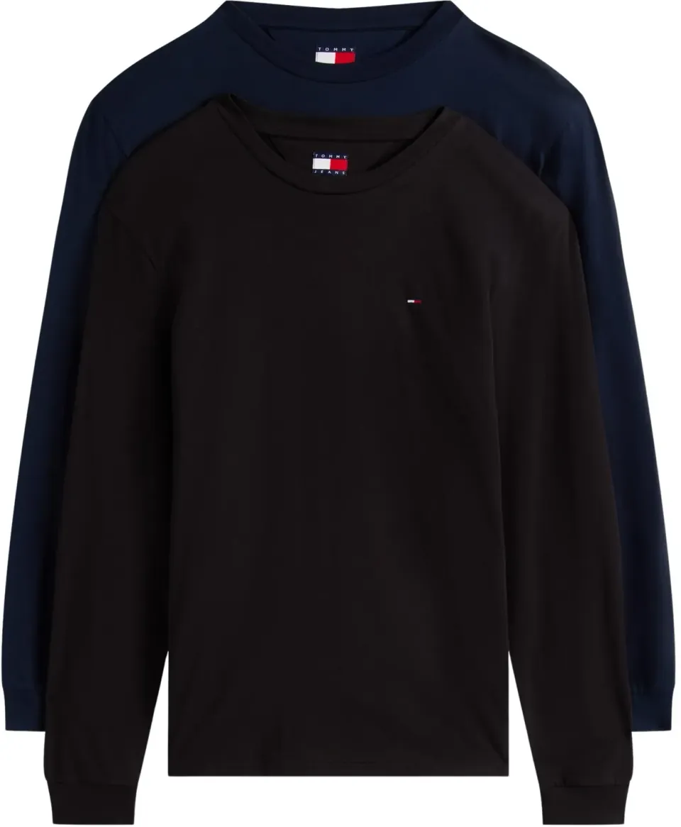 Tommy Jeans Slim Langarmshirt 2er Pack 4XL Rundhals