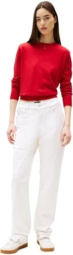 Tommy Jeans Damen Pullover Sweater Langarm Rundhals Baumwollmix