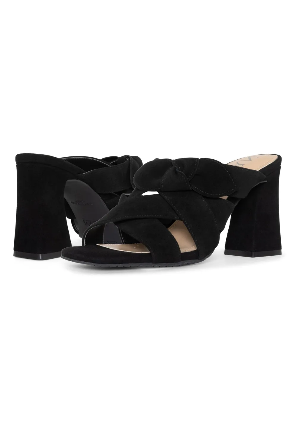 NYDJ Loreri Mule Sandalen Schwarz Blockabsatz