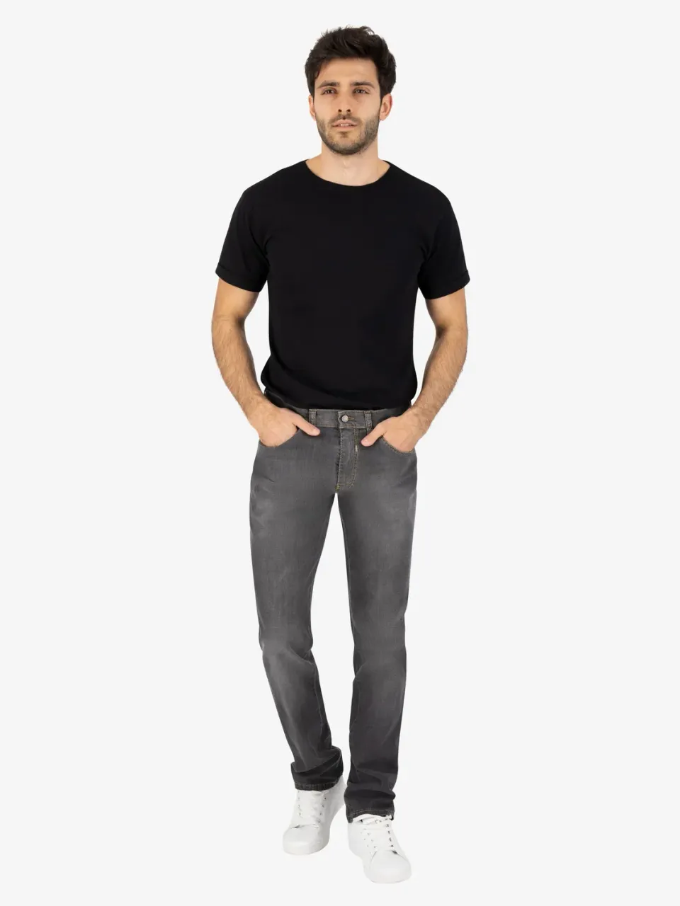 Club of Comfort Henry 6516 Jeans grau Super Stretch