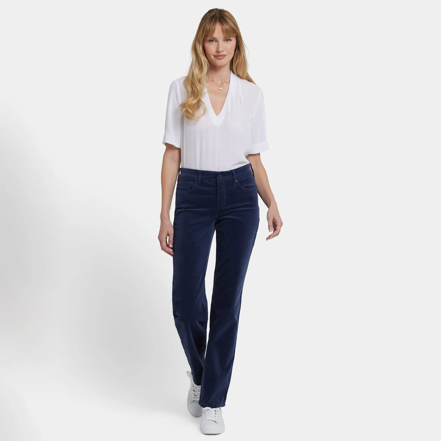 NYDJ Marilyn Straight Hose Dark Night Cord