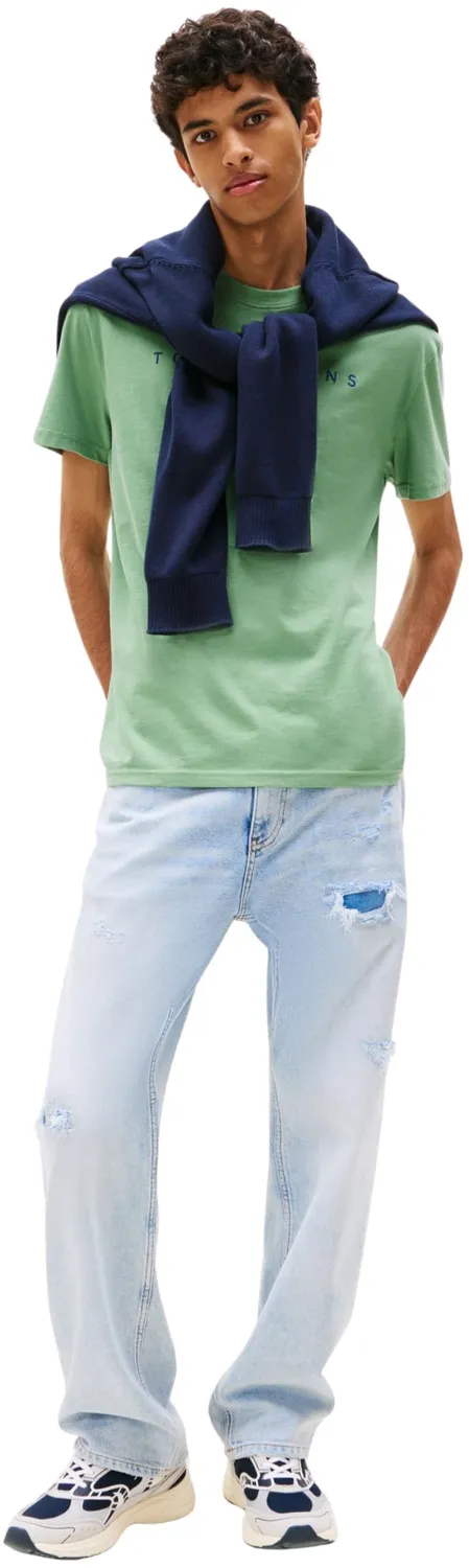 Tommy Jeans Linear Logo T-Shirt 3XL Große Größen Baumwolle