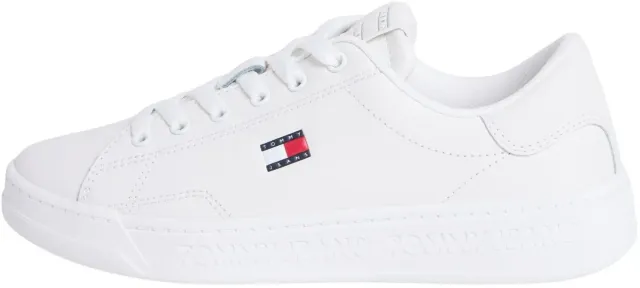 Tommy Jeans TJW Script Cupsole Low-Top-Sneaker Weiß