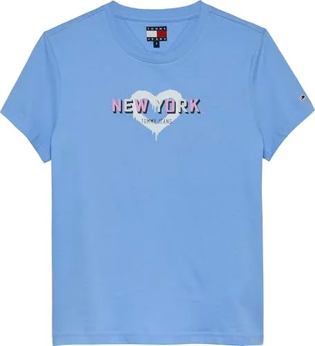 Tommy Jeans TJ X NYC T-Shirt Damen S Blau Rundhals