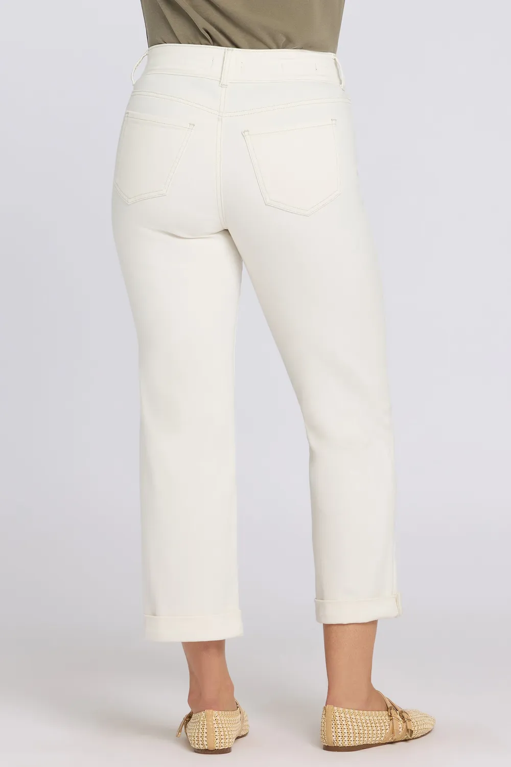 NYDJ Bailey Petite Crop Jeans Vintage White 24