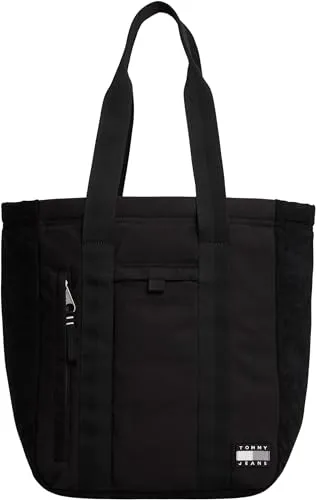 Tommy Jeans Daily Tech Tote Bag Schwarz Reiverschluss