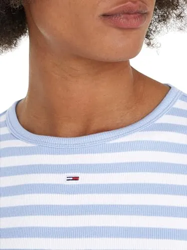 Tommy Jeans Rib Stripe Top Langarmshirt L Streifen