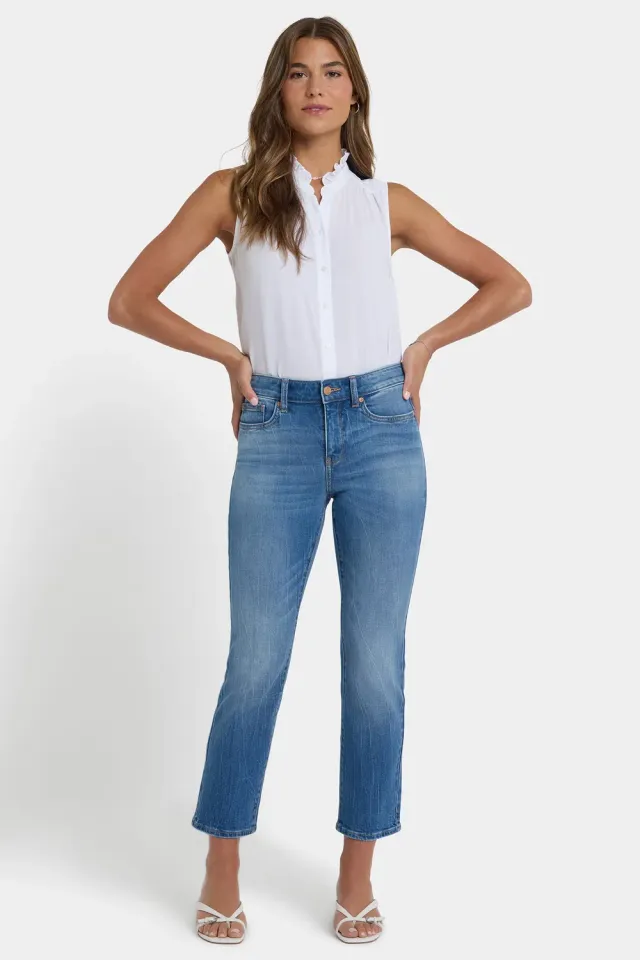 NYDJ Marilyn Straight Ankle Jeans Pacifica blaue Jeans