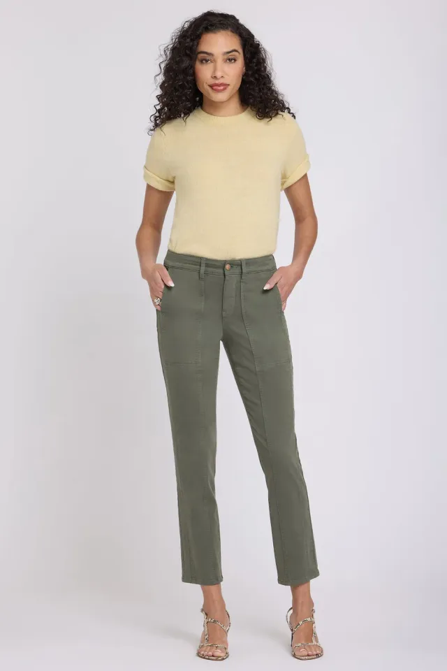 NYDJ Margot Girlfriend Jeans Desert Green Mid Rise