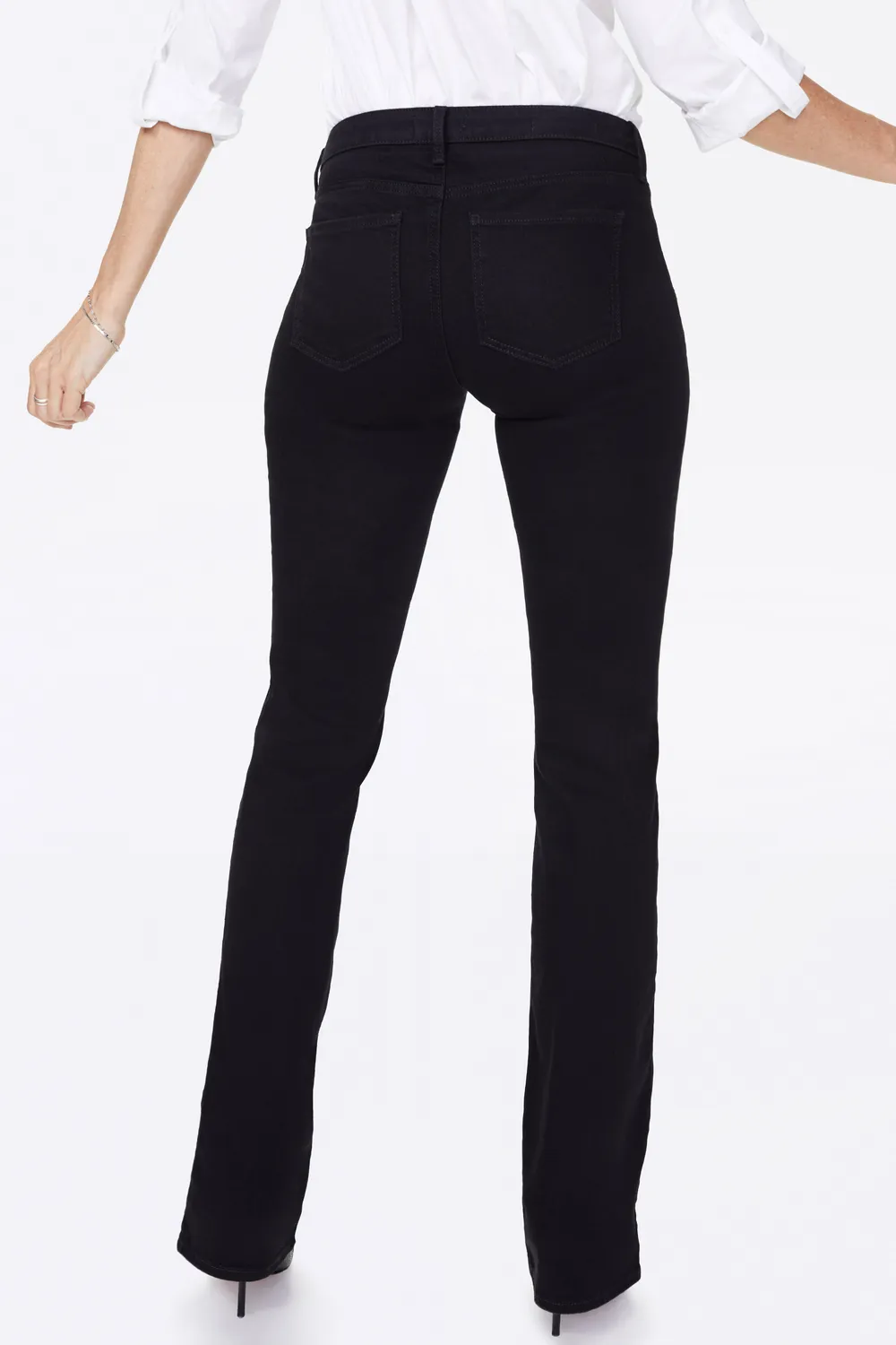 NYDJ Barbara Bootcut Jeans Tall Schwarz lang