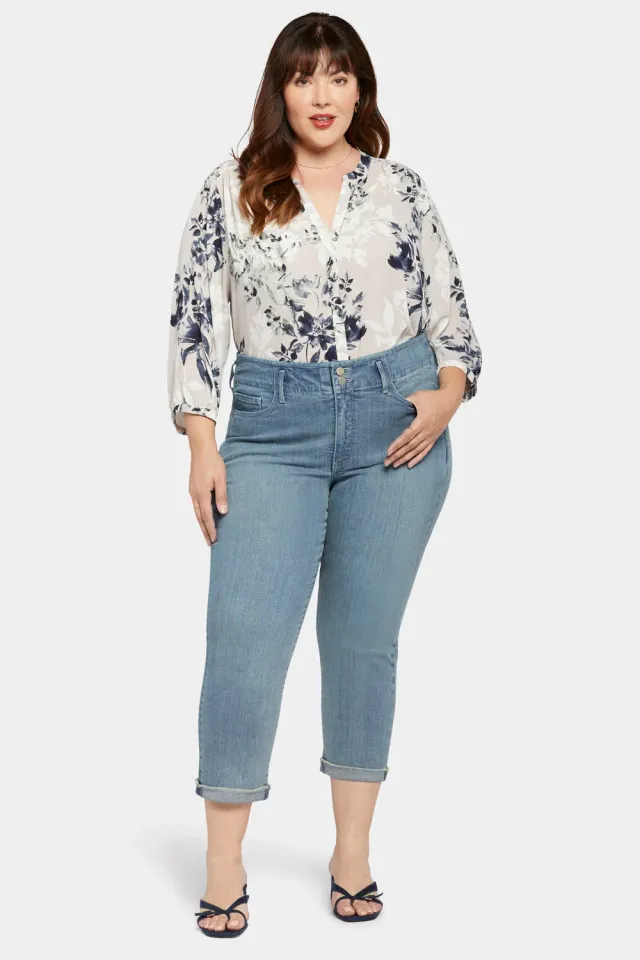 NYDJ Chloe Capri Jeans Thistle Falls Plus mit Lift Tuck