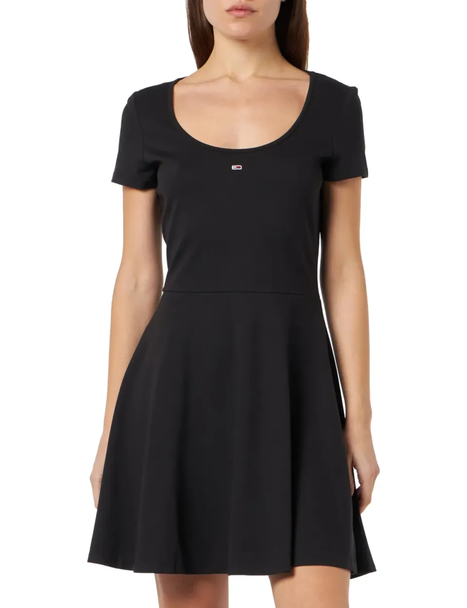 Tommy Jeans Damen Fit & Flare Kleid Kurz Sommer
