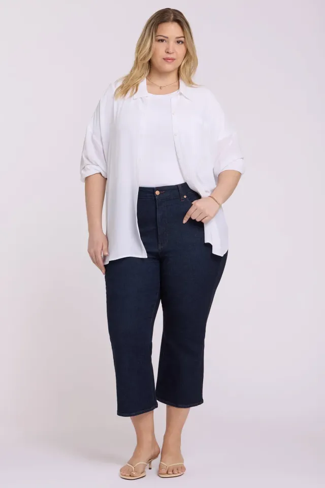 NYDJ Monica Kick Flare Crop Plus Jeans Magical High-Rise