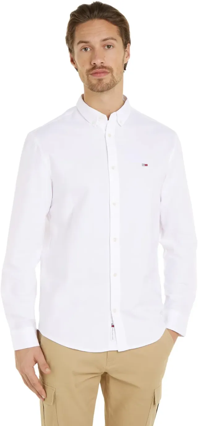 Tommy Jeans Oxford Shirt Regular Hemd weiß Ecru