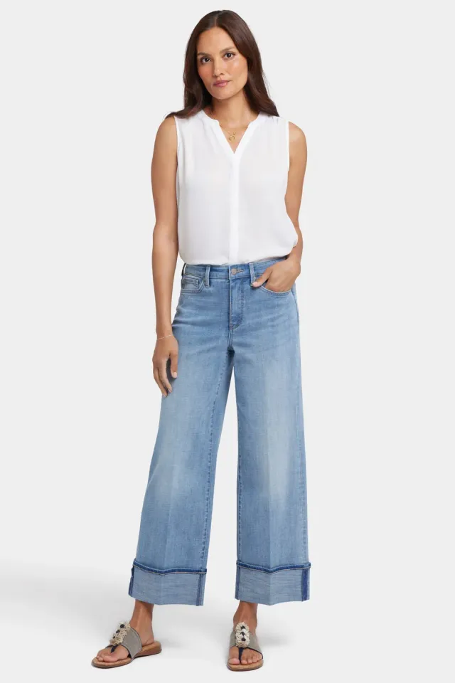 NYDJ Teresa Wide Leg Jeans Madison River blau