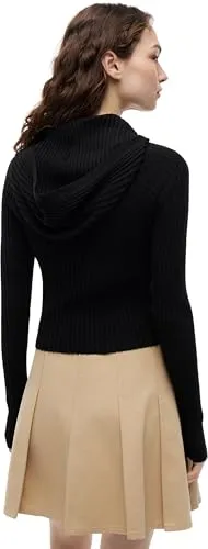 Tommy Jeans TJW Hood Zipper Rib Cardigan Strickjacke XL Kapuze