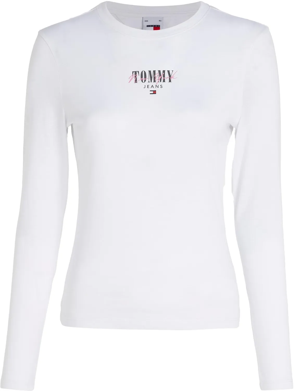 Tommy Jeans Basic Langarmshirt Damen weiß / blau