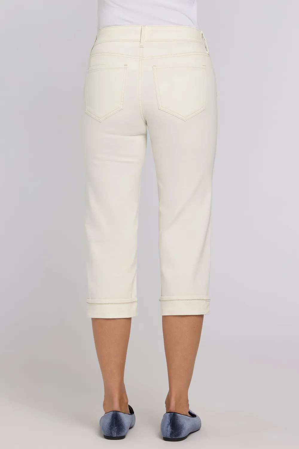 NYDJ Marilyn Straight Crop Petite Jeans Weiss