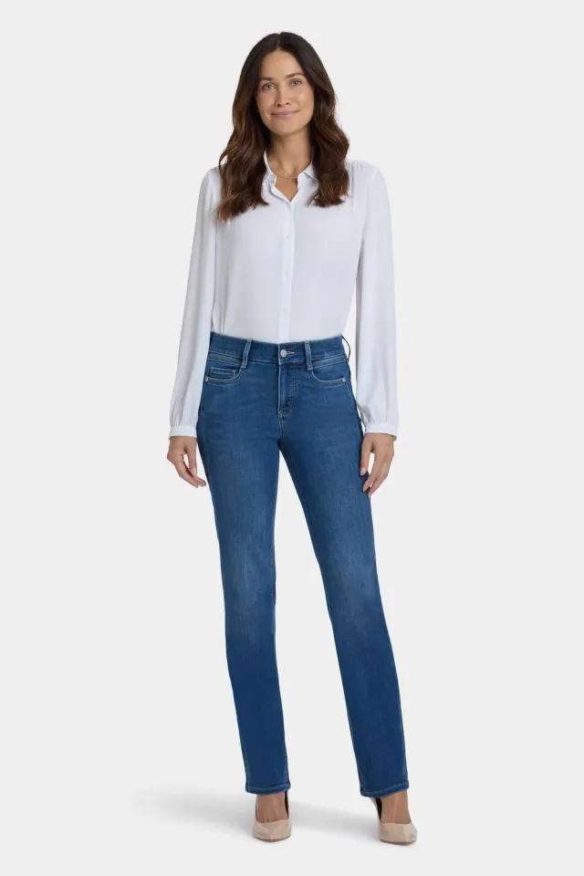 NYDJ Marilyn Straight Jeans Opera Blue indigo