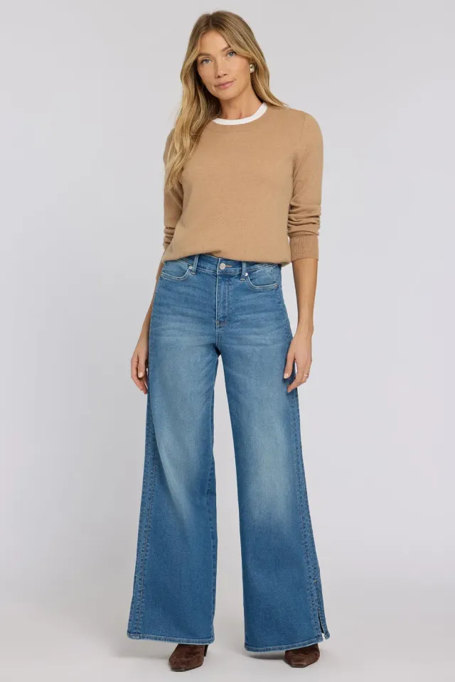 NYDJ Mia Palazzo Jeans Phlox Wide Leg hellblau