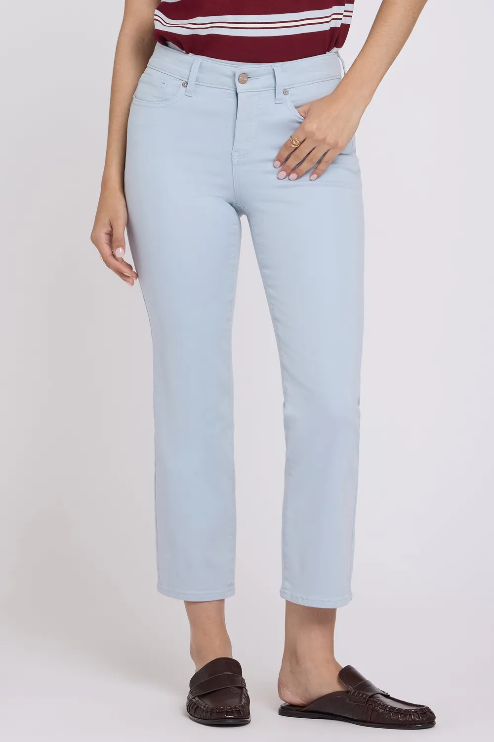 NYDJ Marilyn Straight Ankle Jeans Blue Clover Stretch