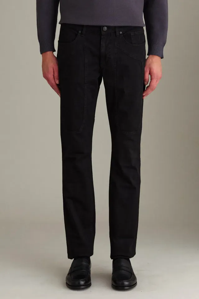 Jeckerson John Hose Slim Fit Schwarz Gabardine