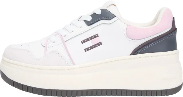 Tommy Jeans Retro Basket Sneaker Damen Weiß Gr. 40 Plateau