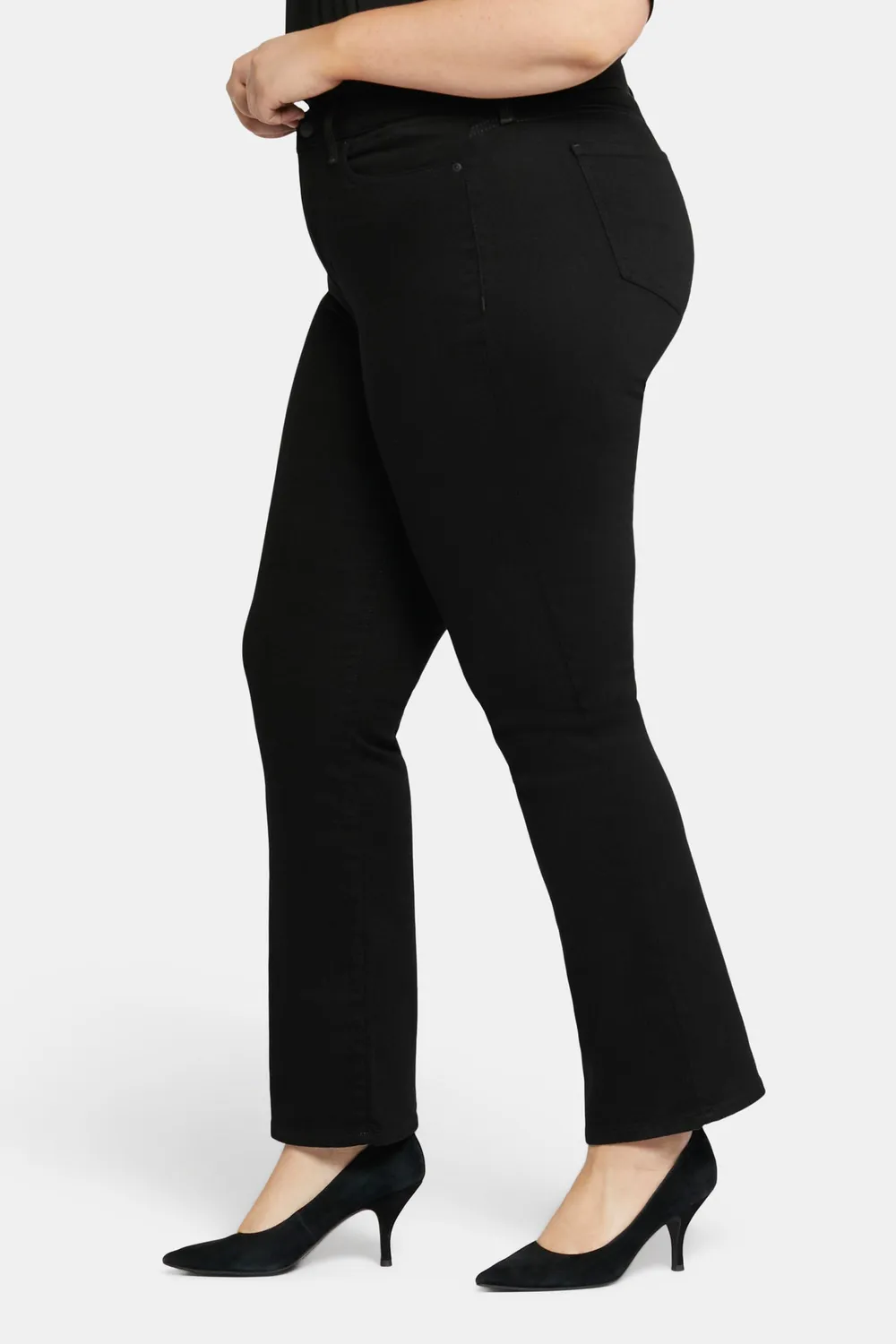 NYDJ Barbara Bootcut Plus Size Jeans Schwarz formend