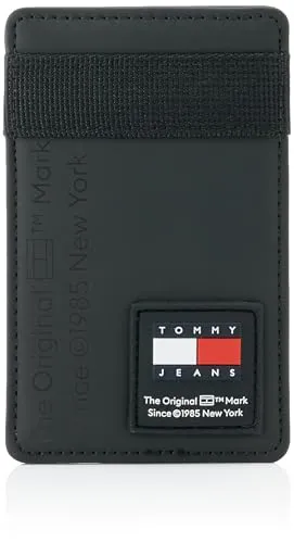 Tommy Jeans TJM Daily Geldbörse Schwarz Leder-Optik