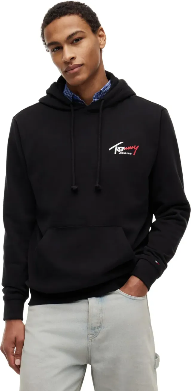 Tommy Jeans Kapuzenpullover XXL Schwarz Fleece
