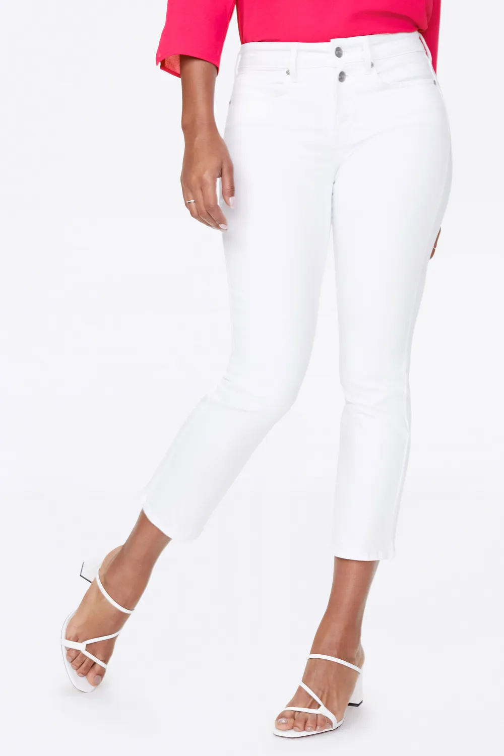 NYDJ Marilyn Straight Ankle Jeans Optic White