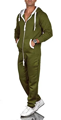 Alessandro Salvarini AS-039 Jumpsuit Trainingsanzug Herren elastisch
