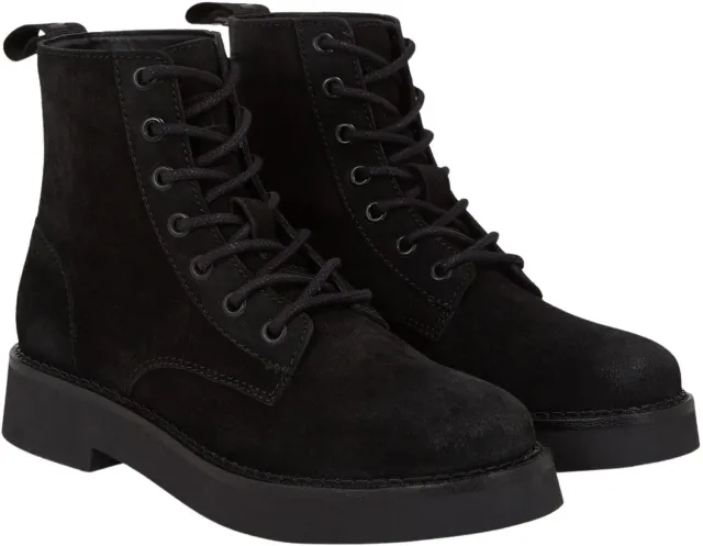 Tommy Jeans Lace Up Boot Suede Damen Stiefel mittelhoch