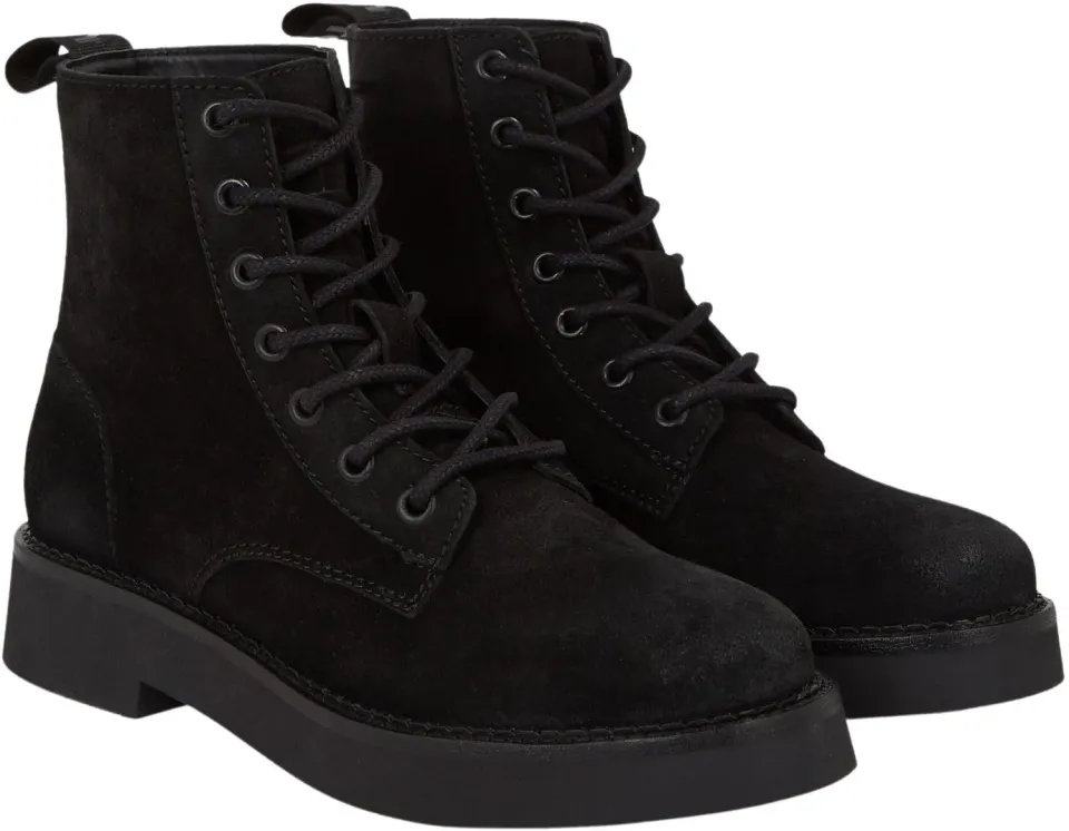 Tommy Jeans Lace Up Boot Suede Damen Stiefel mittelhoch