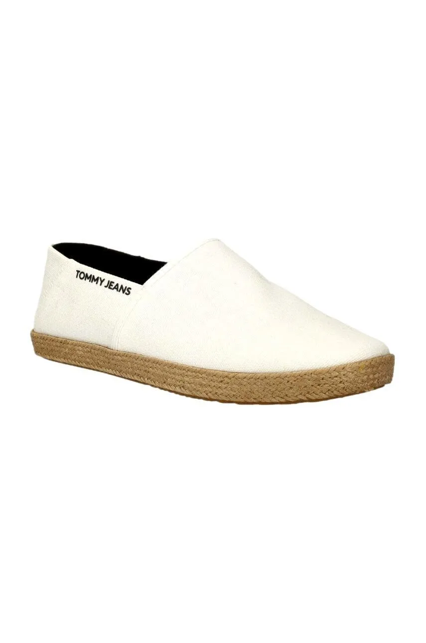Tommy Jeans Espadrilles Stoffschuhe Herren Ecru 41