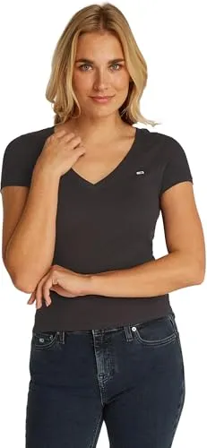 Tommy Jeans TJW Slim V-Neck T-Shirt XXS