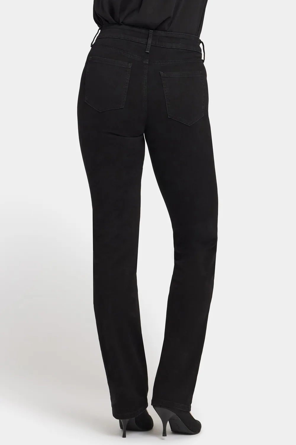 NYDJ Marilyn Straight Jeans Schwarz Stretch