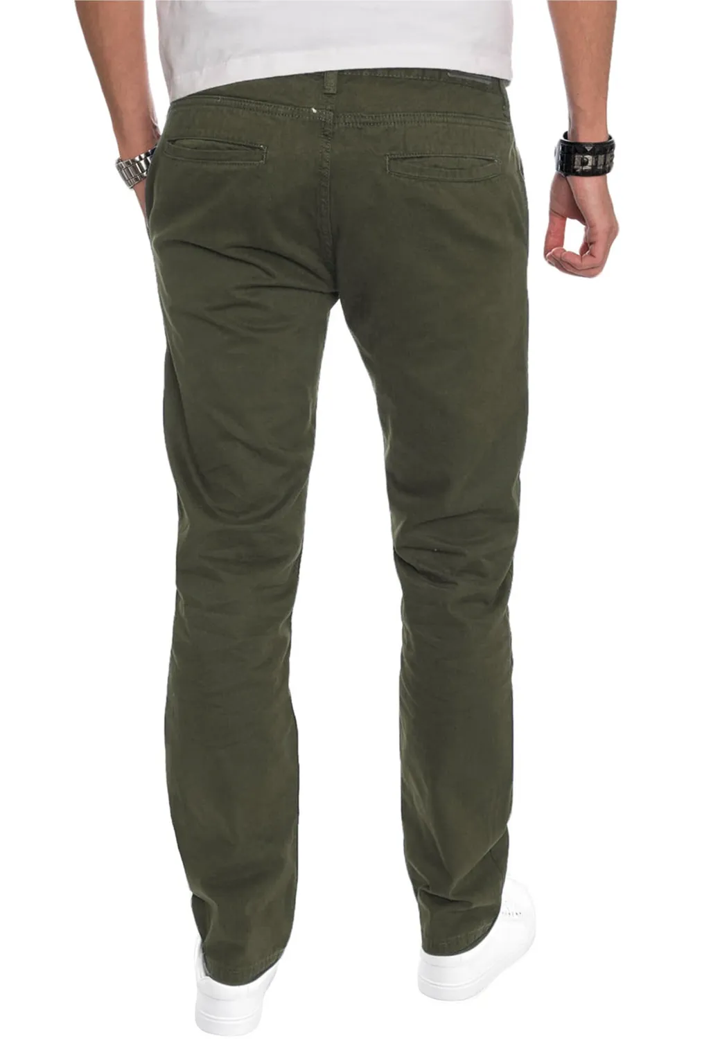 Alessandro Salvarini AS-016 Chino Herren schwarz Regular Fit