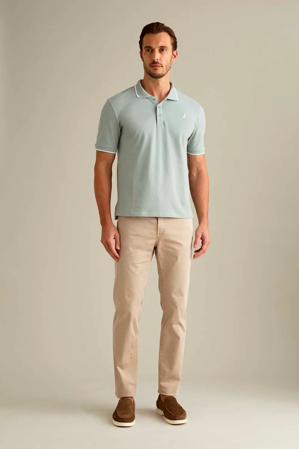 Jeckerson Jordan Hose Slim Fit beige Zement Stretch