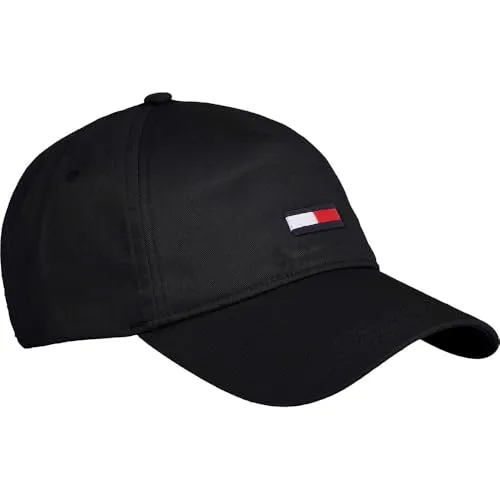 Tommy Jeans TJW Flag Cap Kappe Schwarz Flaggen-Logo