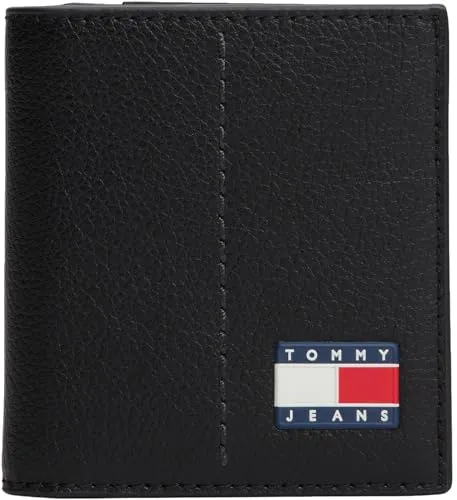 Tommy Jeans Heritage Coin Geldbeutel Schwarz faltbar