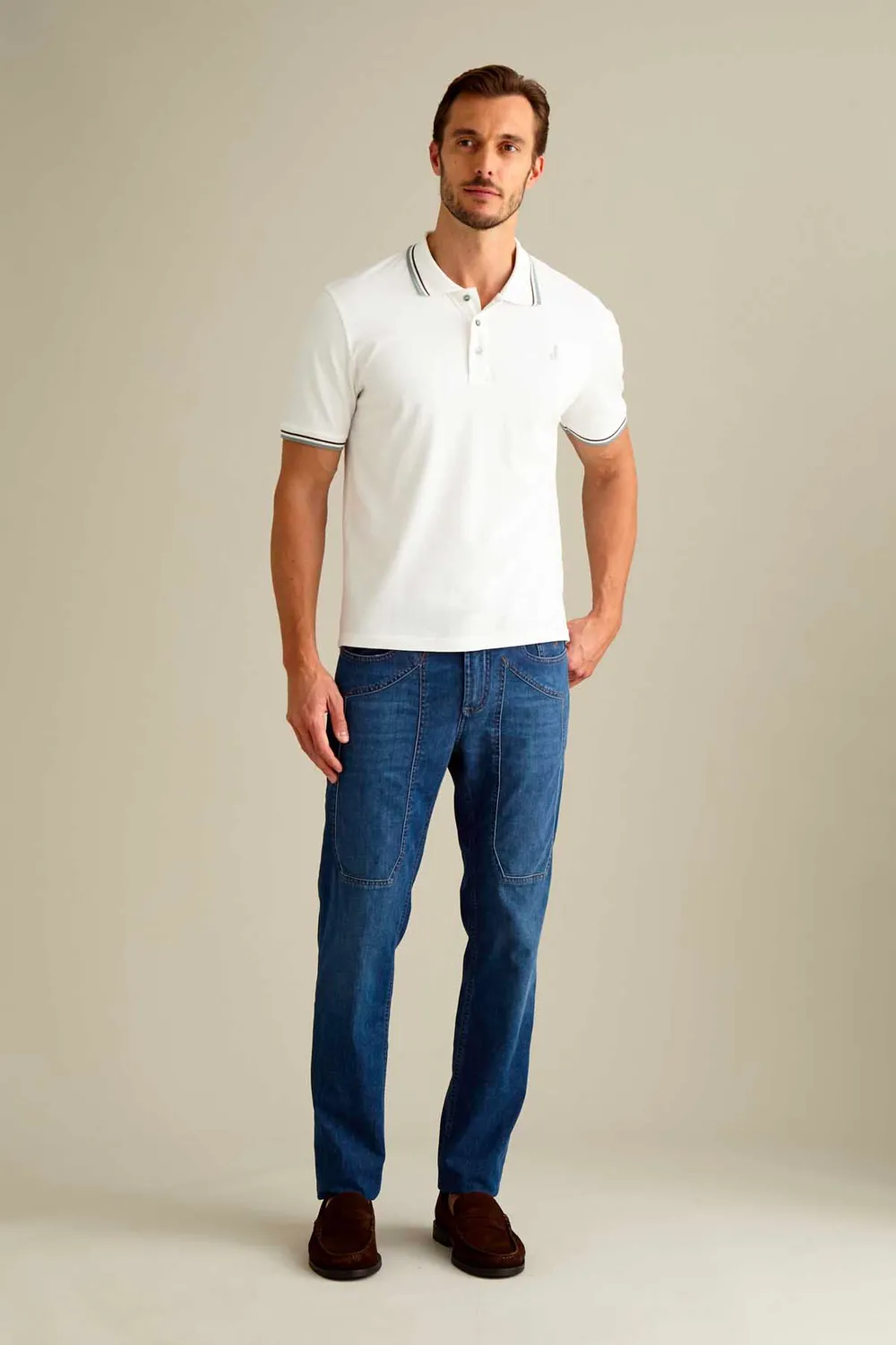 Jeckerson John Slim Fit Jeans mittelblau Stretch