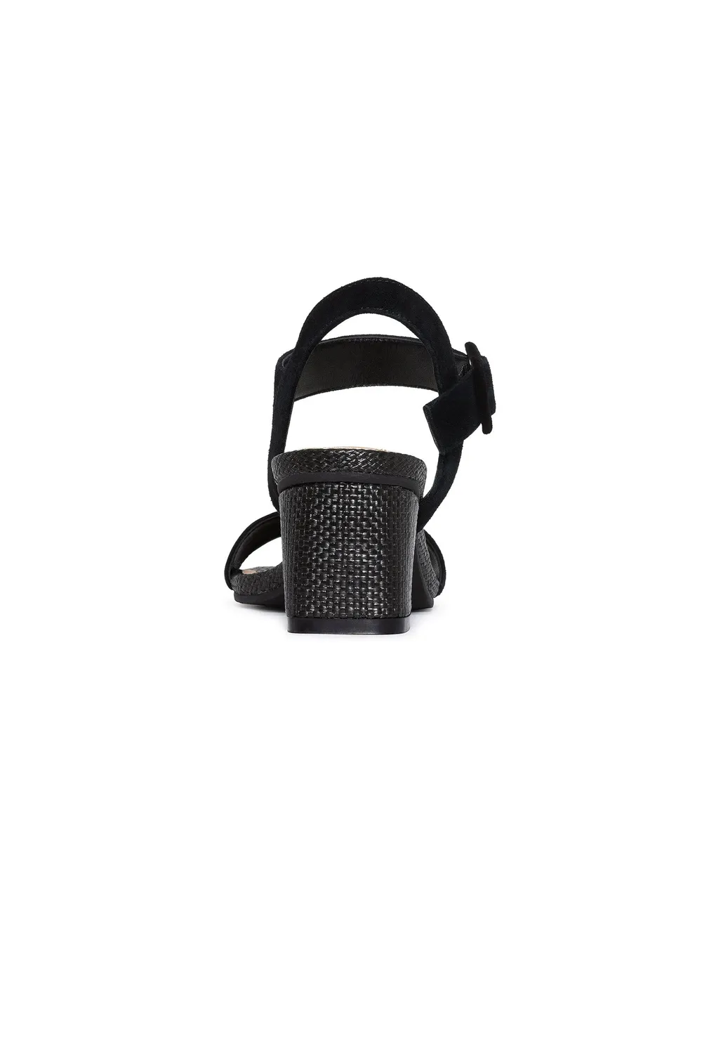 NYDJ Gaiana Sandalen Schwarz Blockabsatz Wildleder