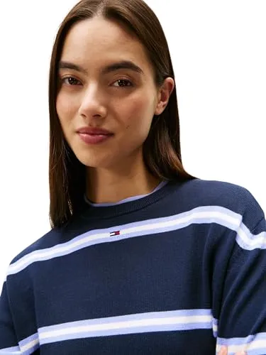 Tommy Jeans Essential Crew Pullover Damen XL Blau