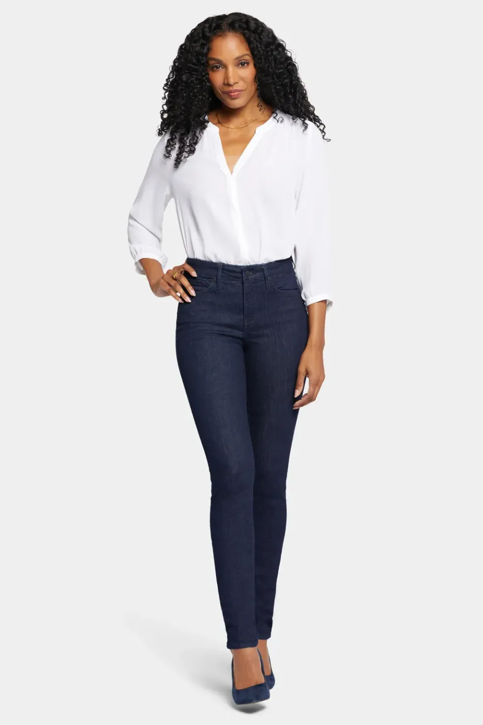 NYDJ Alina Skinny Jeans Rinse Dunkelblau
