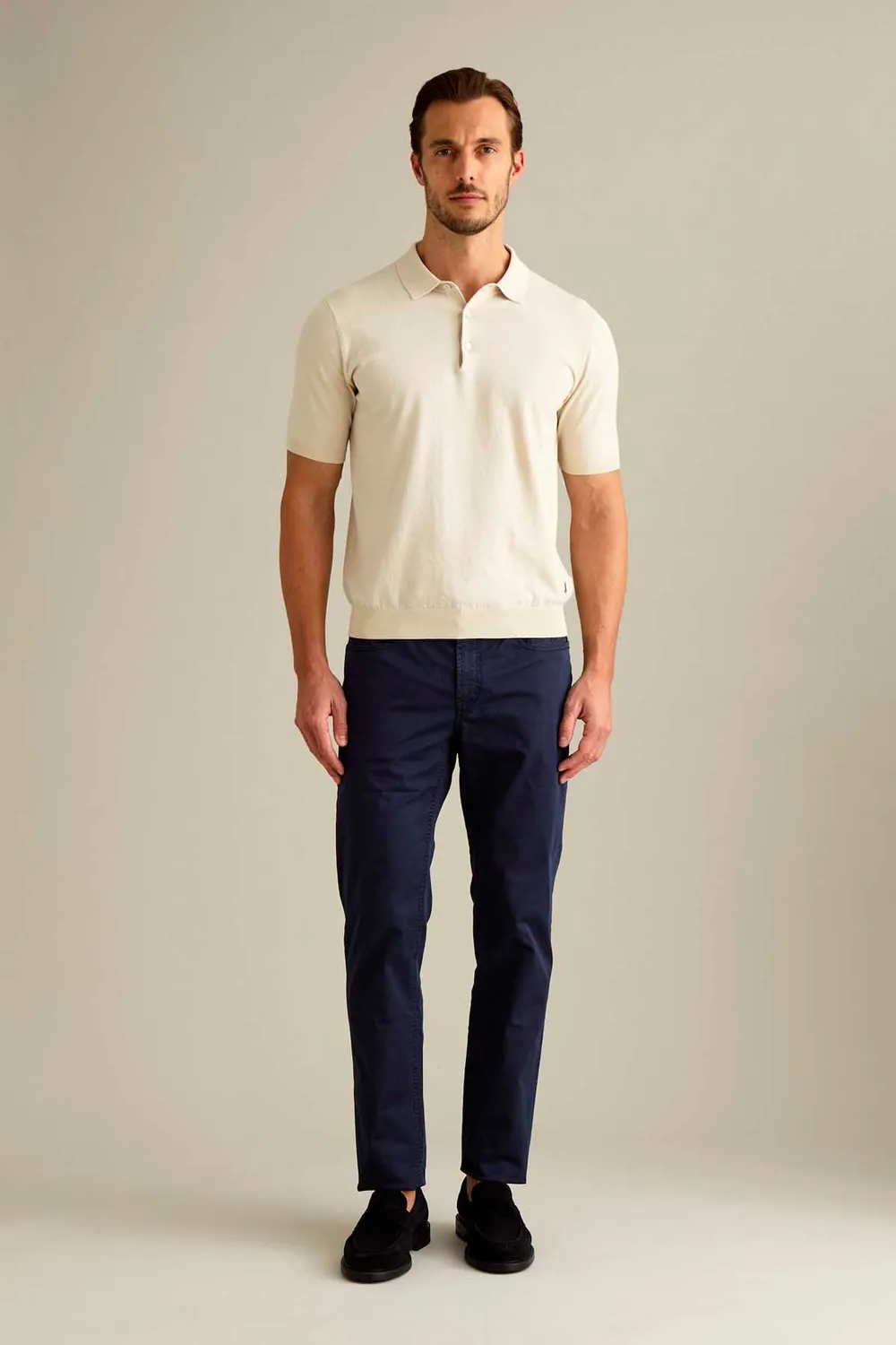 Jeckerson Jordan Slim Fit Hose dunkelblau Satin