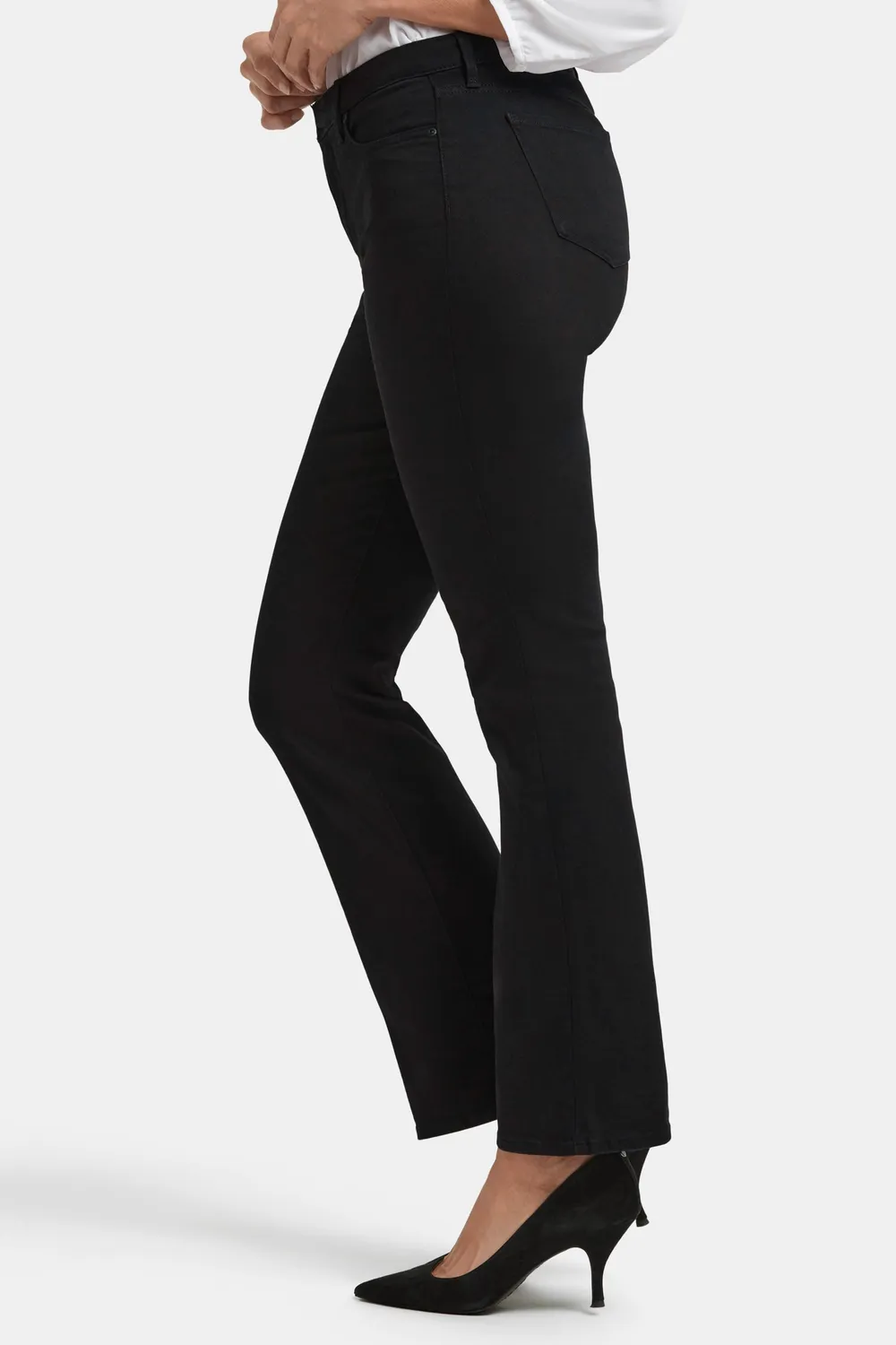 NYDJ Barbara Bootcut Jeans Schwarz High-Waist